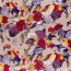 Polyester Satin bunte Kunst - hellaltrosa