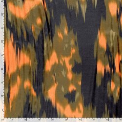 Polyester Satin große Farbtupfen - dunkelblau