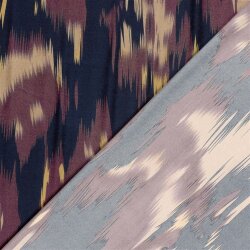 Polyester Satin große Farbtupfen - lila