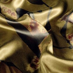 Polyester Satin Kunst - kaltbraun
