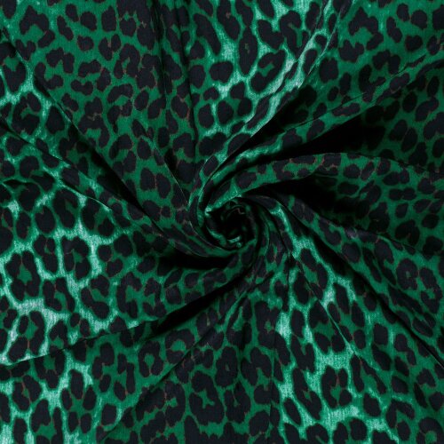 Polyester Satin Samt LEOPARD