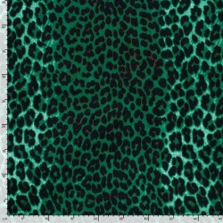 Polyester Satin Samt LEO- grün
