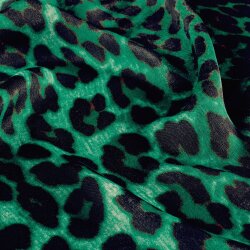 Polyester Satin Samt LEOPARD