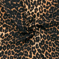 Polyester Satin Samt LEOPARD