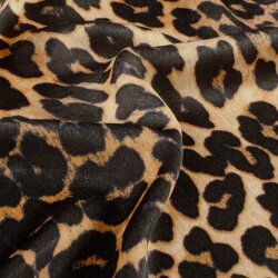 Polyester Satin Samt LEOPARD