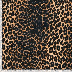 Polyester Satin Samt LEOPARD