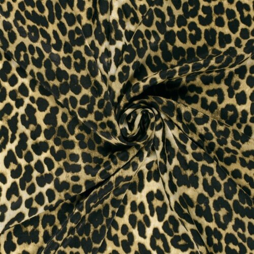 Polyester Satin Samt LEOPARD