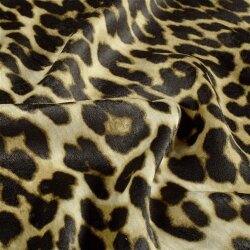 Polyester Satin Samt LEOPARD