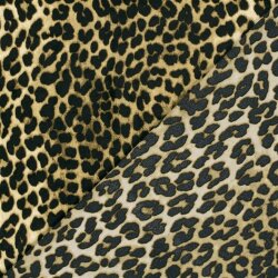 Polyester Satin Samt LEOPARD