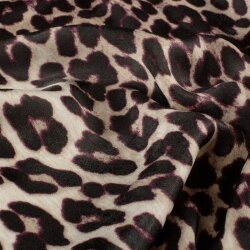 Polyester Satin Samt LEOPARD