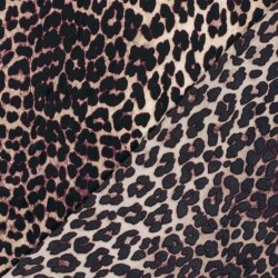 Polyester Satin Samt LEOPARD