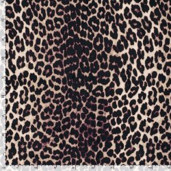 Polyester Satin Samt LEOPARD
