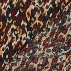 Polyester Satin Samt verschwommene Kreise - kaltbraun