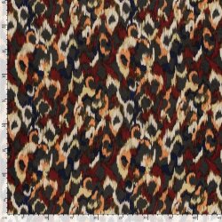 Polyester Satin Samt verschwommene Kreise - kaltbraun