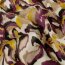 Polyester Satin Samt abstrakte Blätterranken - lila