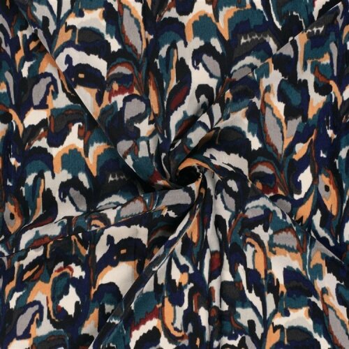 Polyester Satin Samt abstrakte Blätterranken