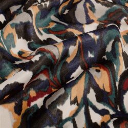Polyester Satin Samt abstrakte Blätterranken