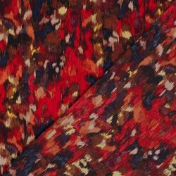 Polyester Satin Samt bunte Kunst - tiefrot