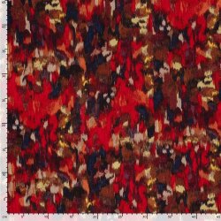 Polyester Satin Samt bunte Kunst - tiefrot