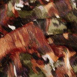 Polyester Satin Samt bunte Kunst - steinrot
