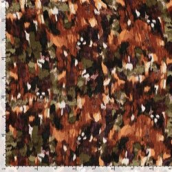 Polyester Satin Samt bunte Kunst - steinrot
