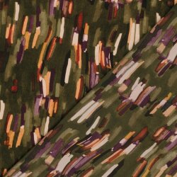 Polyester Satin Samt bunte Streifenkunst - kaltbraun