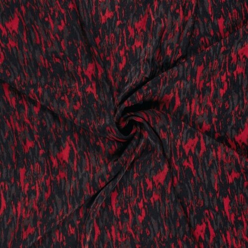 Polyester Satin Samt Muster - rot