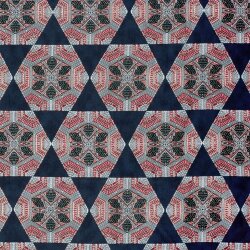 Baumwollvoile Sechsecke - dunkel indigo