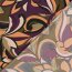 Satin Duchesse bunte Blumenmuster - korall