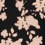 Viskosesatin Blumen - schwarz/hellrosa