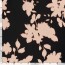 Viskosesatin Blumen - schwarz/hellrosa