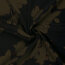 Viskosesatin Blumen - schwarz/kaltbraun