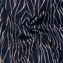 Viskose Twill Streifenmuster - dunkelblau