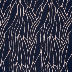Viskose Twill Streifenmuster - dunkelblau