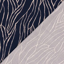 Viskose Twill Streifenmuster - dunkelblau