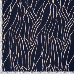 Viskose Twill Streifenmuster - dunkelblau