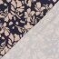 Viskose Nylon Jersey Twill Blumen - dunkelblau