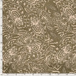 Polyester Satin Samt Paisley Kunst - kaltbraun