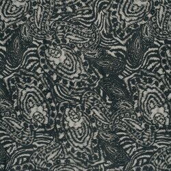 Polyester Satin Samt Paisley Kunst - grau