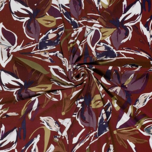 Viskose Jersey Blumen