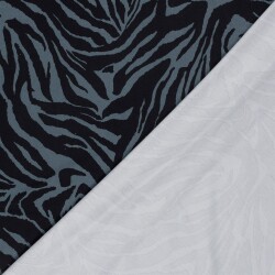 Viskose Jersey Zebrastreifen - stahlblau