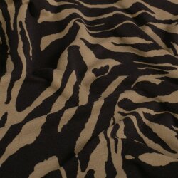 Viskose Jersey Zebramuster - lehm