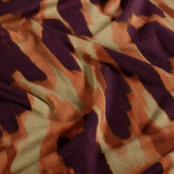 Viskose Jersey bunte Pinselei - aubergine