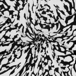 Viskose Jersey Abstrakt - schwarz/weiss