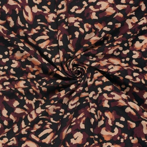 Romanit Jersey "Punta di Roma" Leotupfen - aubergine