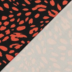 Romanit Jersey "Punta di Roma" Tupfen - orangerot