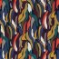Romanit Jersey "Punta di Roma" bunte Streifen - orangerot