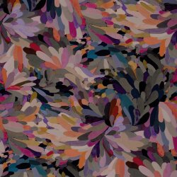 Viskose Popeline bunte wilde Kunst - hellpink