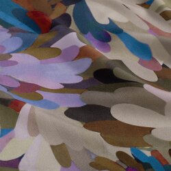 Viskose Popeline bunte wilde Kunst - altrosa