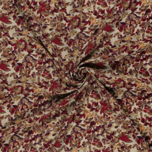 Viskose Popeline Farbtupfen - hellbeige